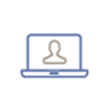 icono ordenador con persona en la pantalla